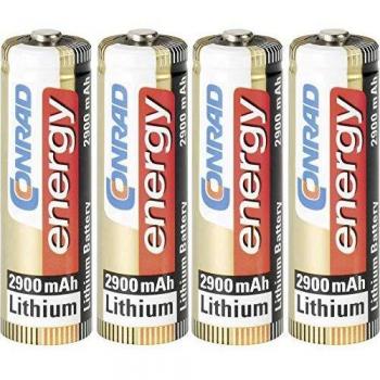 Conrad Energy Batteria Stilo (AA) Litio 2900 mAh 1.5 V 4 pz