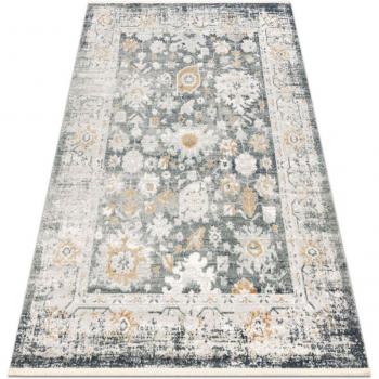 Tapis Frangé Gris / Blanc 160x230 cm