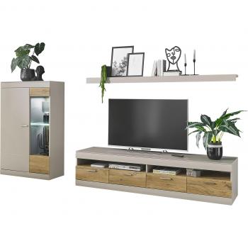 INOSIGN Wohnwand SCARA, 3-tlg., moderne Farbe, Softclose