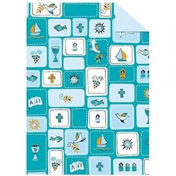 Ursus, Bastelpapier, Designkarton 'Glory' petrol 200g/qm A4 VE=5 Blatt Motiv 1 (200 g/m², 1 x)