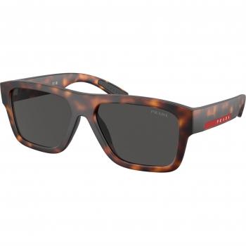 Prada Linea Rossa Uomo PS 04ZS  17X06F Occhiali da sole Iniettato Tartaruga Grigio Squadrata Normale