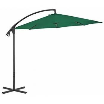 VidaXL Cantilever Garden Umbrella with Steel Pole 118.1 Green