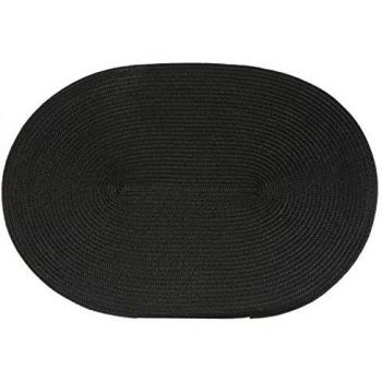 Set de Table en Jute Ovale Noir