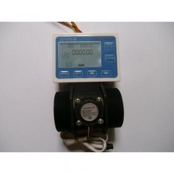 Quantitative Control Water Flow Sensor with LCD Display ZJ-LCD-M, Operating Temperature -20 to 100°C