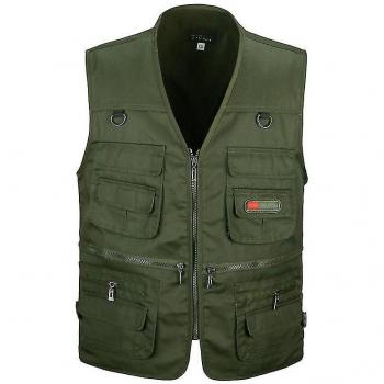 Gilet de Pêche Homme Vert XL