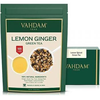 VAHDAM Lemon Ginger Green Tea Loose Leaf