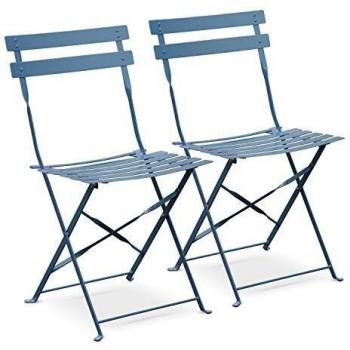 Sedie Giardino Sweeek Duo Blu‑Grigio