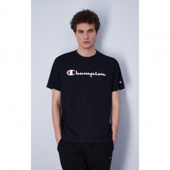 T-shirt con Girocollo e Logo Champion Grande