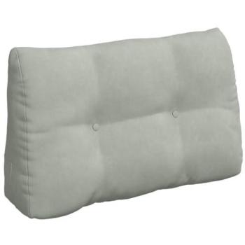 Coussin de Dos Confort Velours Gris 80 x 24 x 50 cm
