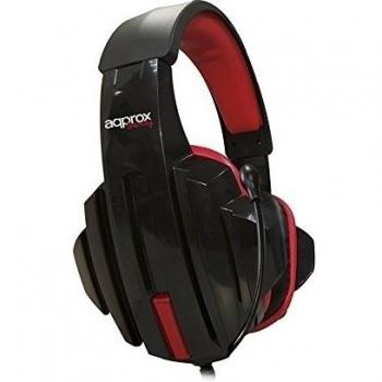 Auricular de juego rojo y negro Approx