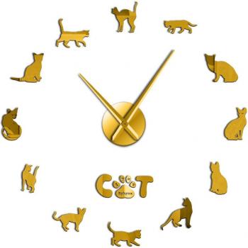 DIY Sphynx Cat Wall Art Clock