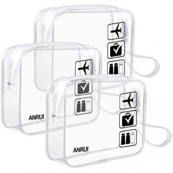 ANRUI Clear Travel Toiletry Bag Set