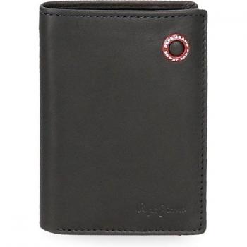 Cartera de piel azul marino Pepe Jeans Badge para hombre