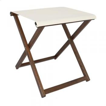 Taburete Director Plegable de Madera Haya con Lona, 46x50x46 cm