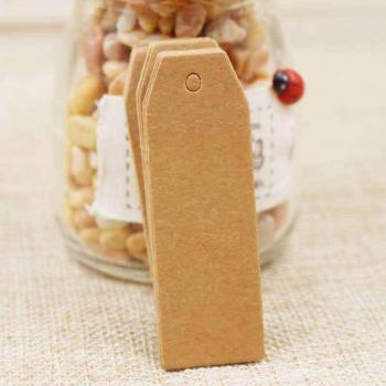 ZerongE 6x2cm Blank Black/Brown Tags for Wedding Favors