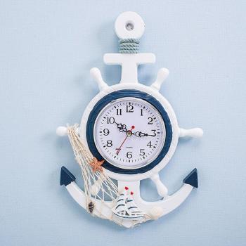 Wooden Anchor Kids Clock