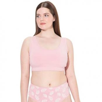 Ulla Popken Damen-Bustier, Biobaumwolle, breite Träger