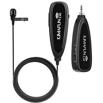 Wireless Lavalier Microphone System, 2.4G Wireless Lapel Microphone with