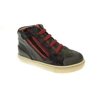 Botas de Niños Garvalin con Cremallera y Cordón Elástico Color Negro