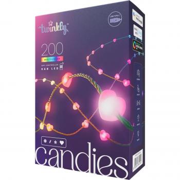 Twinkly Candies Ghirlanda cuori Bluetooth RGB verde 12m 200 LED IP20