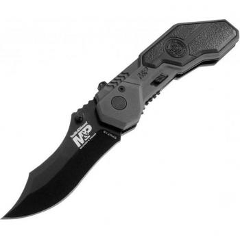 Rothco Smith & Wesson Military Police Magic Assisted Scoop Back DP, Black Blade SWMP1B