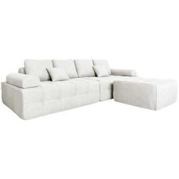 Canapé modulable écru 4 places avec pouf Snuggy