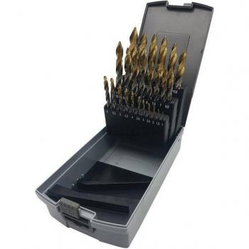 Forum Spiralbohrer Set 25‑teilig 0,5 mm steigend DIN338 HSS Stufenbohrerspitze