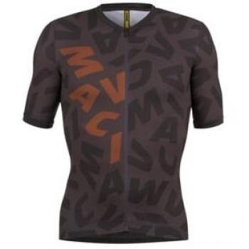 Vêtement de Velo Mavic Aksium Manche Courte Graphé Gris Carbone – M