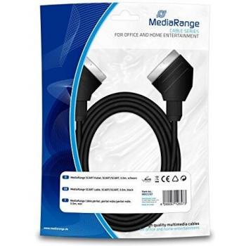 MediaRange SCART Kabel, 3 Meter, schwarz