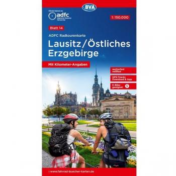 ADFC-Radtourenkarte 14 Lausitz /Östliches Erzgebirge 1:150.000 reiß
