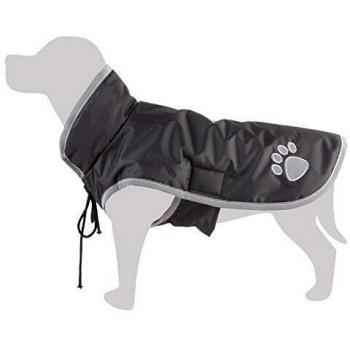 Abrigo de lluvia negro para perros 4XL