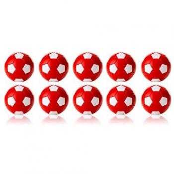 Pack de Bola Futbolín Robertson 24g, 35mm, Rojo/Blanco – 10 piezas