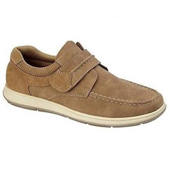 Scimitar Mens Touch Fastening Casual Shoe (12 UK) (Beige)