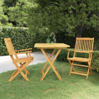 Table et chaises de jardin pliantes en acacia