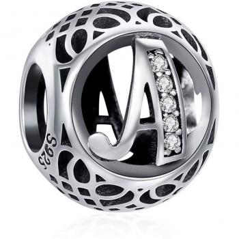 Charme Initiale A en Argent 925 pour Cadeau Anniversaire Femme