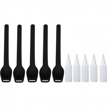 5pc Silicone Sanitizer Watchband with 10ml Gel Dispenser