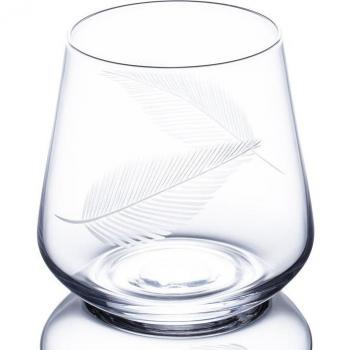 Pluma tallada de cristal para bebidas
