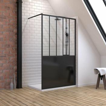 Aurlane Duo Paroi & Bassin de Douche Noir 120x200 cm / 120x80 cm