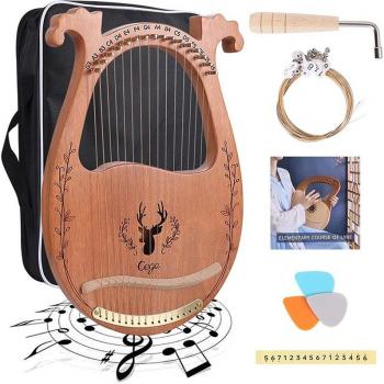Acoustic Lyre Harp 16 Strings with Beginner's Manual