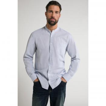 Camicia in misto lino 4XL uomo grigia JP1880