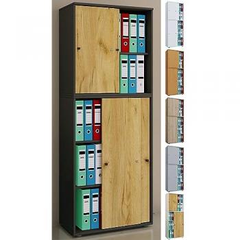 Mobile Ufficio VCM 70x184x37 cm Lona Rovere Miele 5 Scomparti