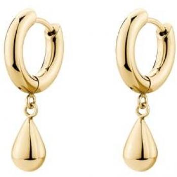 Orecchini Brosway Perfetto – Acciaio e Oro Placcato, Pendente Tear Drop – BPC45