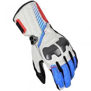Gants de moto Macna Rango RTX imperméables Blanc Rouge Bleu taille 2XL