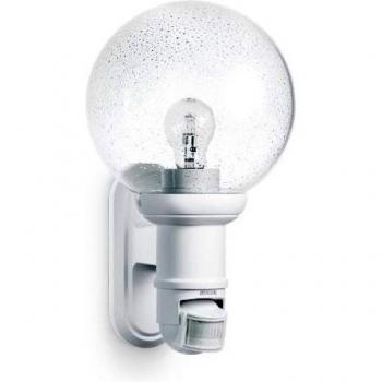 Lichtkraft Steinel Außenleuchte L 560 S Weiß – 60 W, E27, 140° Bewegungsmelder, 12 m Sensorreichweite
