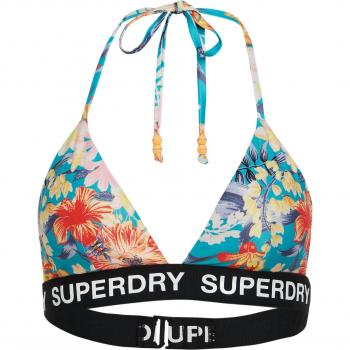 Bikini Triangular Superdry Mujer con Logo Multicolor