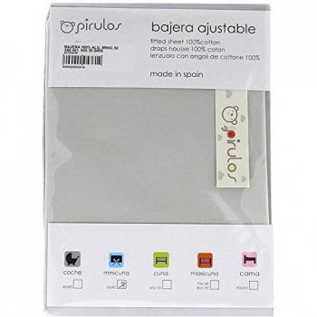 Sábana Bajera Ajustable 50x80 cm Algodón Gris