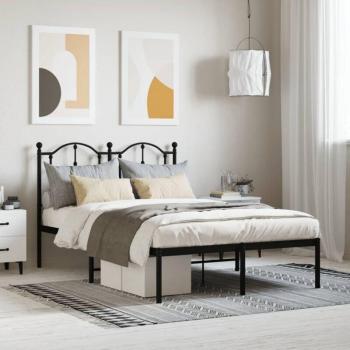 Estructura de cama TORANA 120x190 cm en metal negro