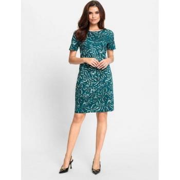 Lady Short Dress – Baumwolldruck, Elastananteil, Rundhals, Kurzärmel