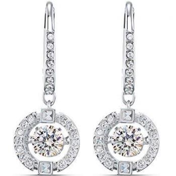 Paire de Boucles d'Oreilles Swarovski Sparkling Dance Rondes