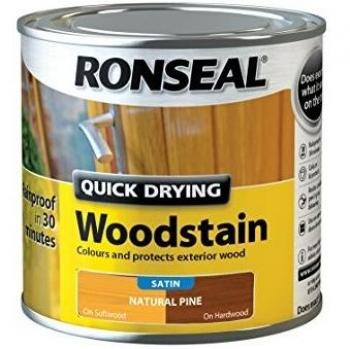 Ronseal Quick Dry Woodstain Satin Finish Natural Pine 250ml
